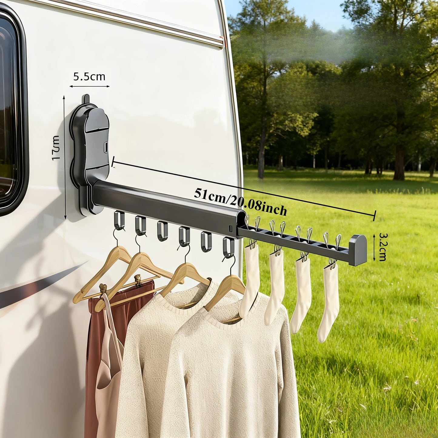 Étendoir à linge pliable extensible en plastique gain de place