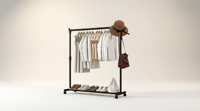 Portant vetement à roulettes