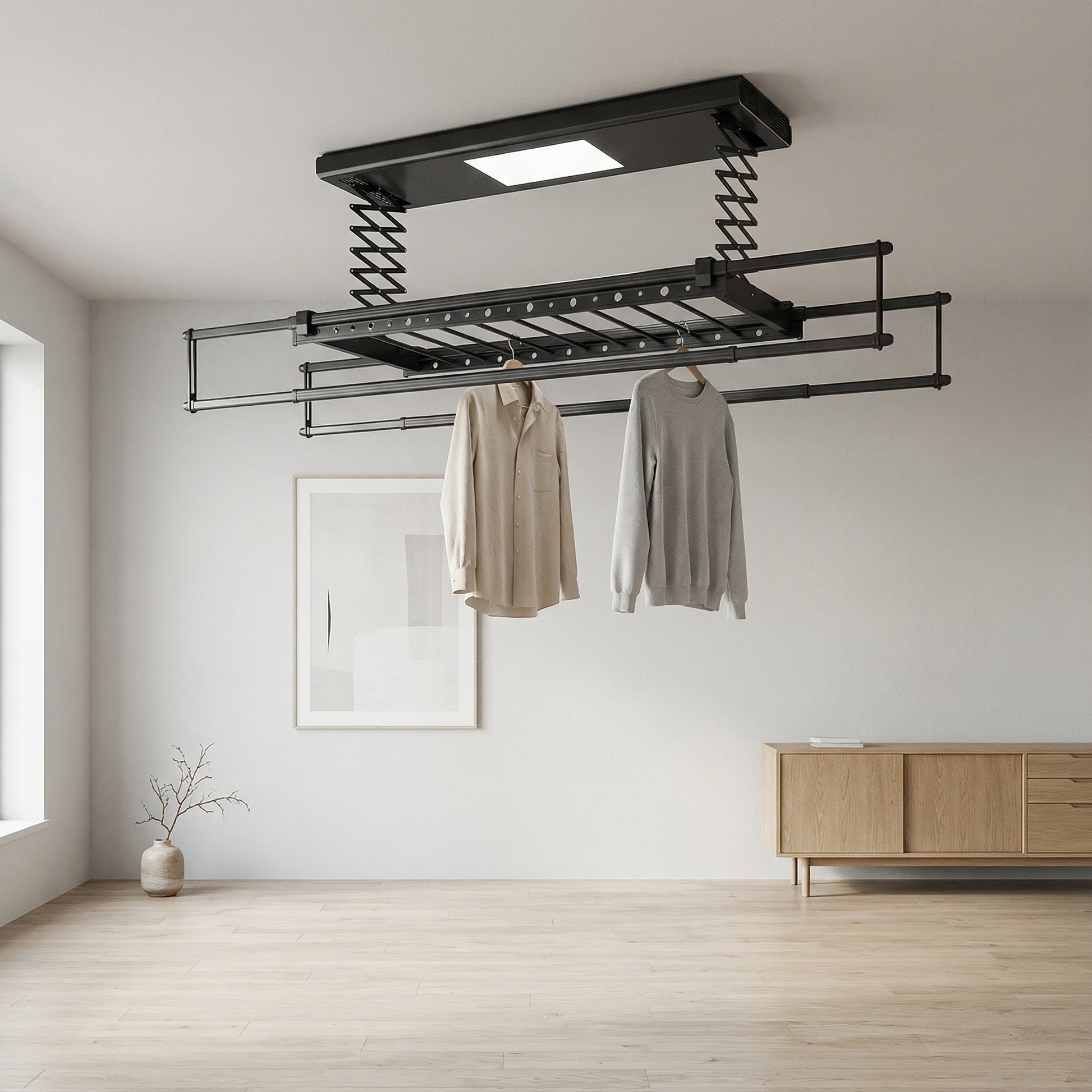 etendoir a linge suspendu plafond electrique