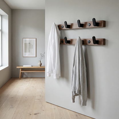 Porte-manteau mural petit espace bois