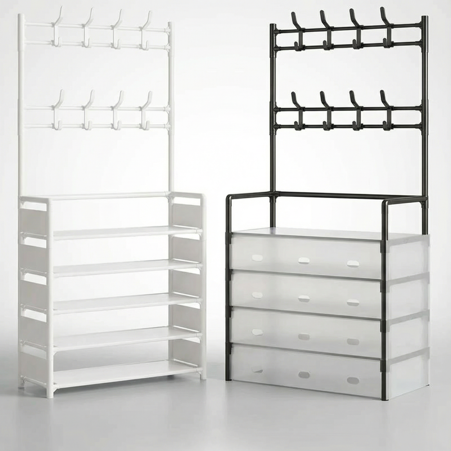 porte manteau vestiaire en bois espace chaussures