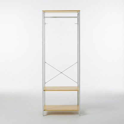 Portant avec barre penderie en bois 