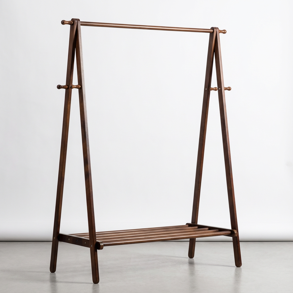 Portant pliant d’angle en bois