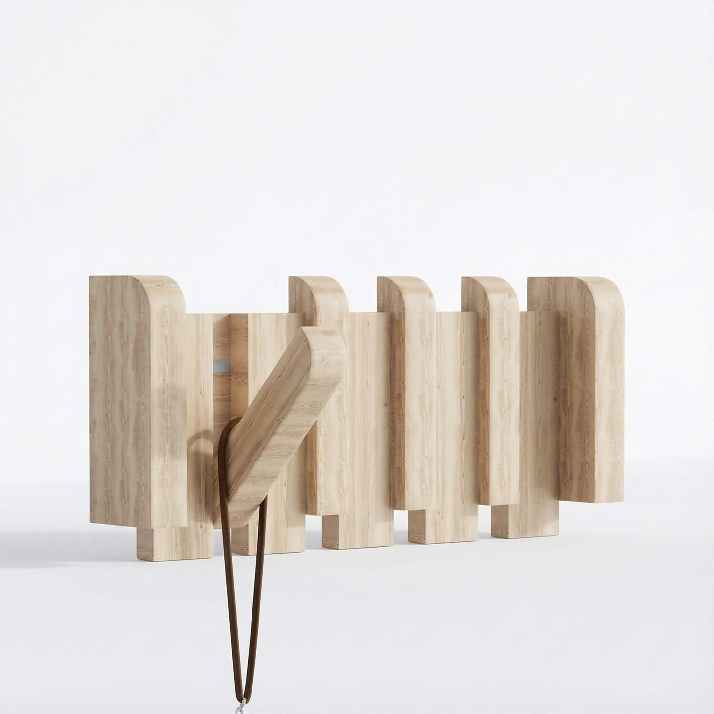 Porte-manteau mural pliable bois