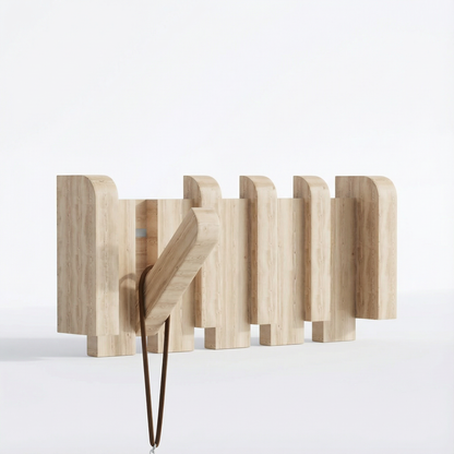 Porte-manteau mural pliable bois