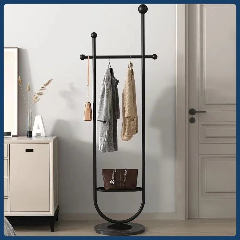 Portant vêtements vintage en métal inox stable et robuste