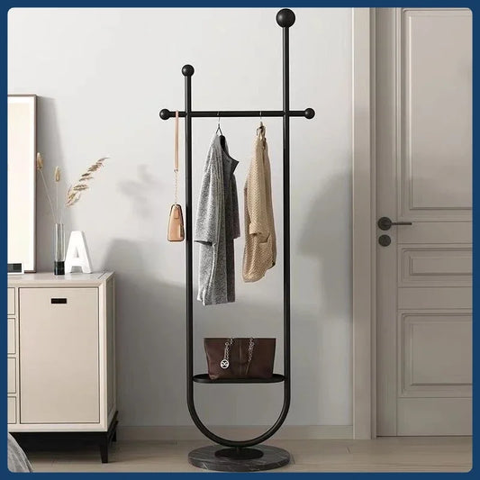 Portant vêtements vintage en métal inox stable et robuste