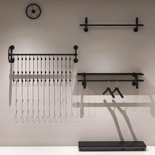 Portant vêtements suspendu en fer stable et gain de place