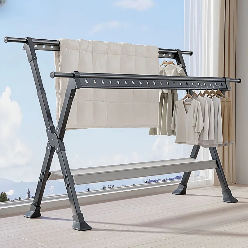 Étendoir à linge pour jardin, robuste et pratique