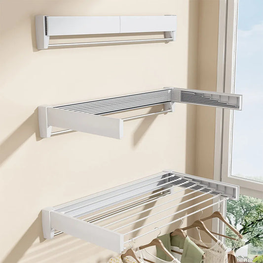 Étendoir à linge mural extérieur pliable extensible gain de place