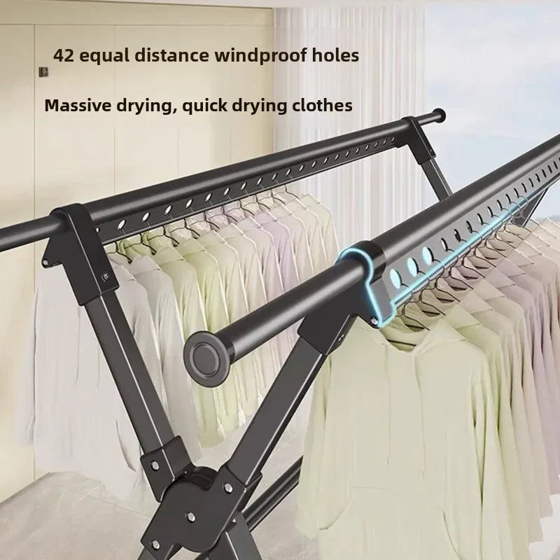 Étendoir à linge extérieur pliable extensible en acier inoxydable design