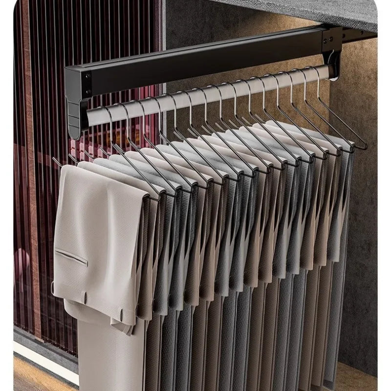 Portant tringle à vêtements pliable extensible en acier carbone suspendu