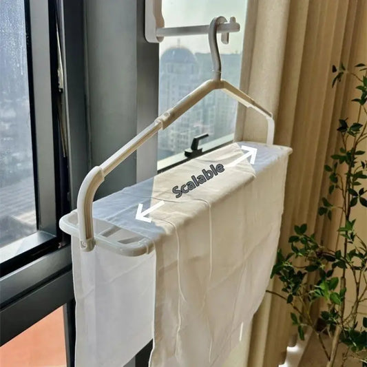 Étendoir à linge pliable en fer anti-rouille blanc compact