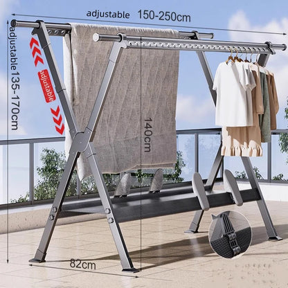 Étendoir à linge pour jardin, robuste et pratique
