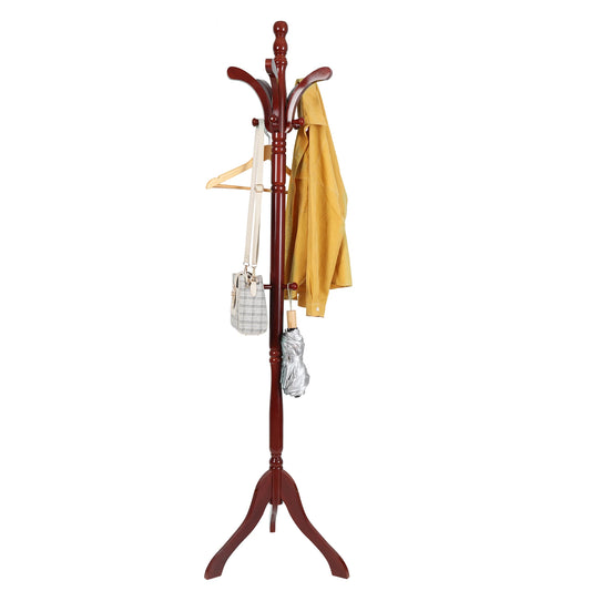 Porte-manteau bonhomme en hêtre réglable 124-176 cm naturel