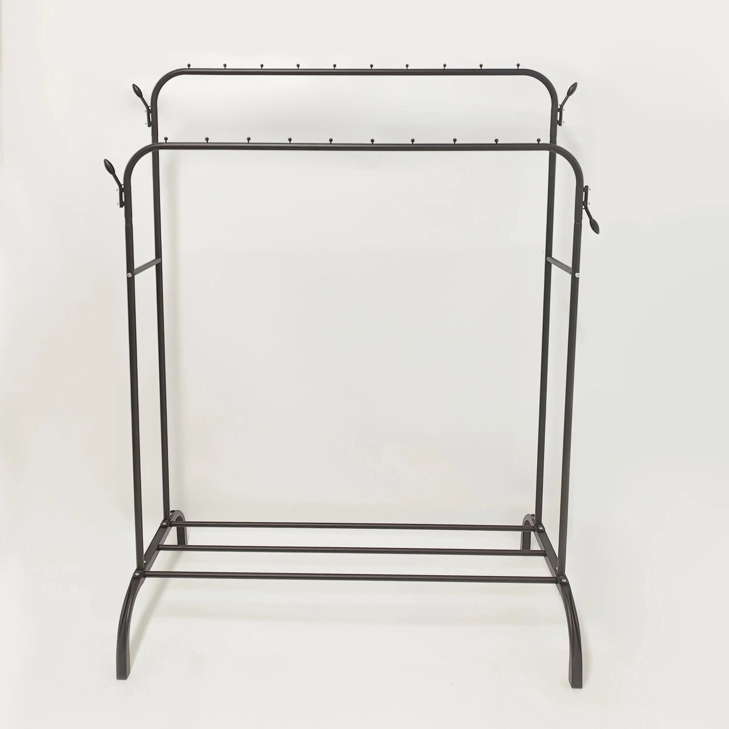 Portant double barre avec étagère pour séchage de vêtements balcon