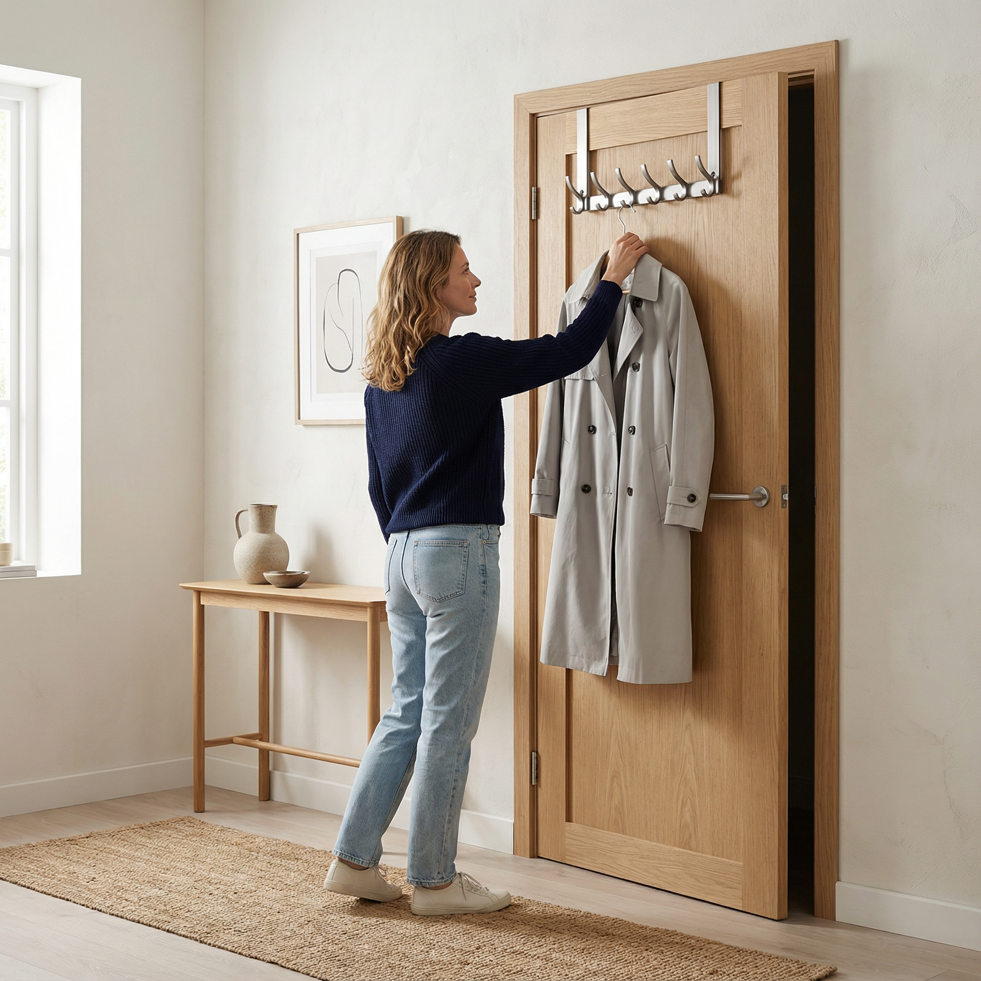 Porte-manteau à suspendre aluminium porte