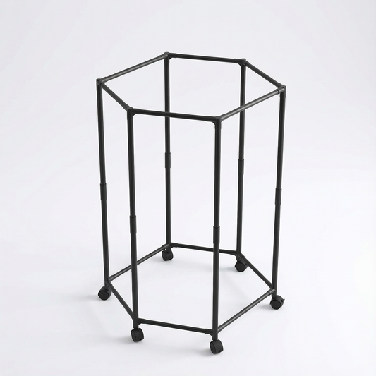 Portant vetement hexagonal rotatif