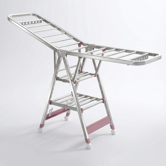 Étendoir à linge pliable en acier inoxydable