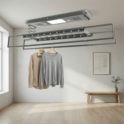 etendoir a linge plafond electrique grand