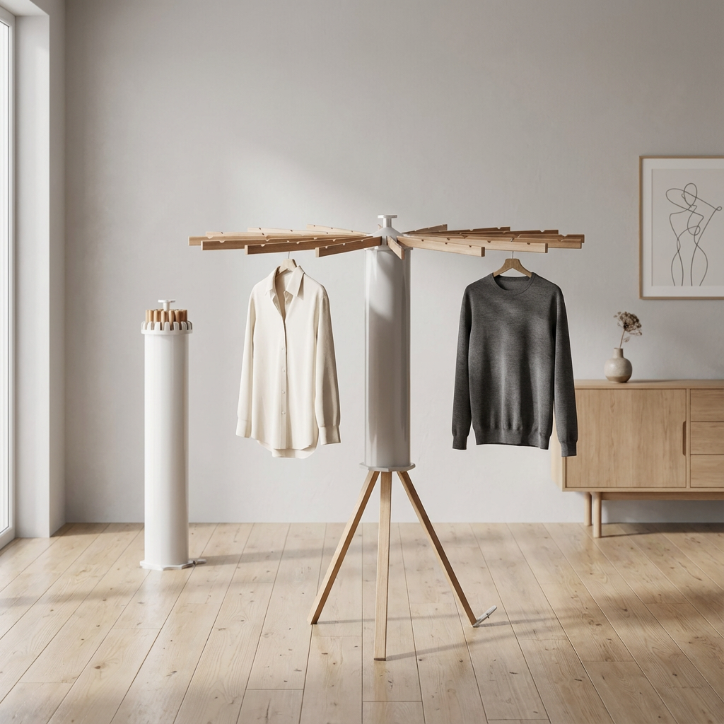 etendoir linge bois exterieur