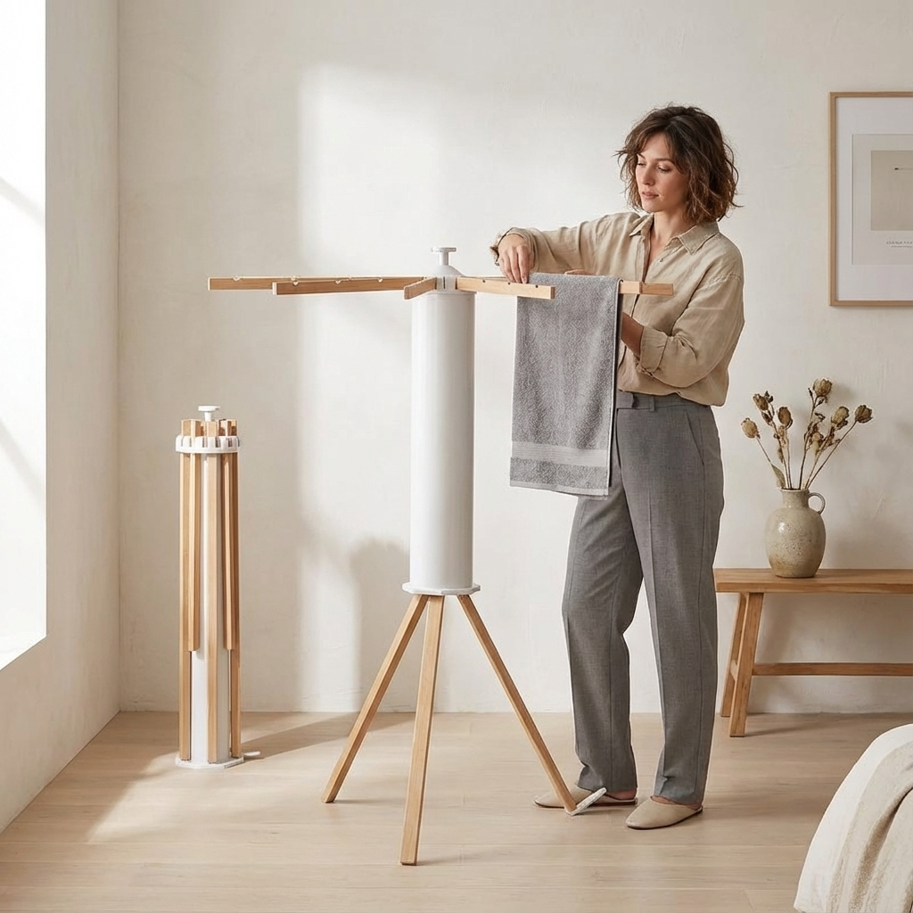 etendoir linge bois exterieur solide