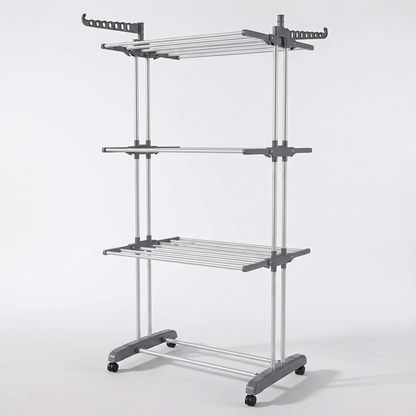 etendoir linge pliable en metal avec roulettes 